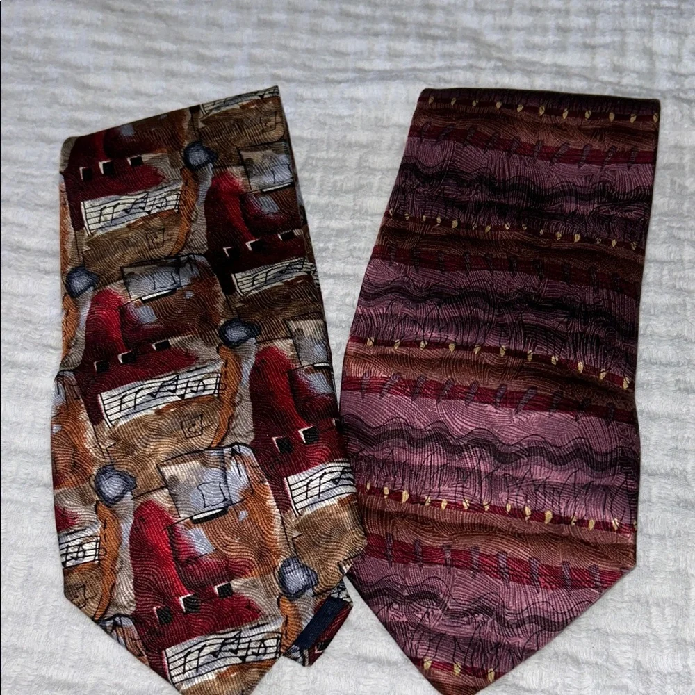 J. Garcia Artistic Ties - Red and Purple Tones